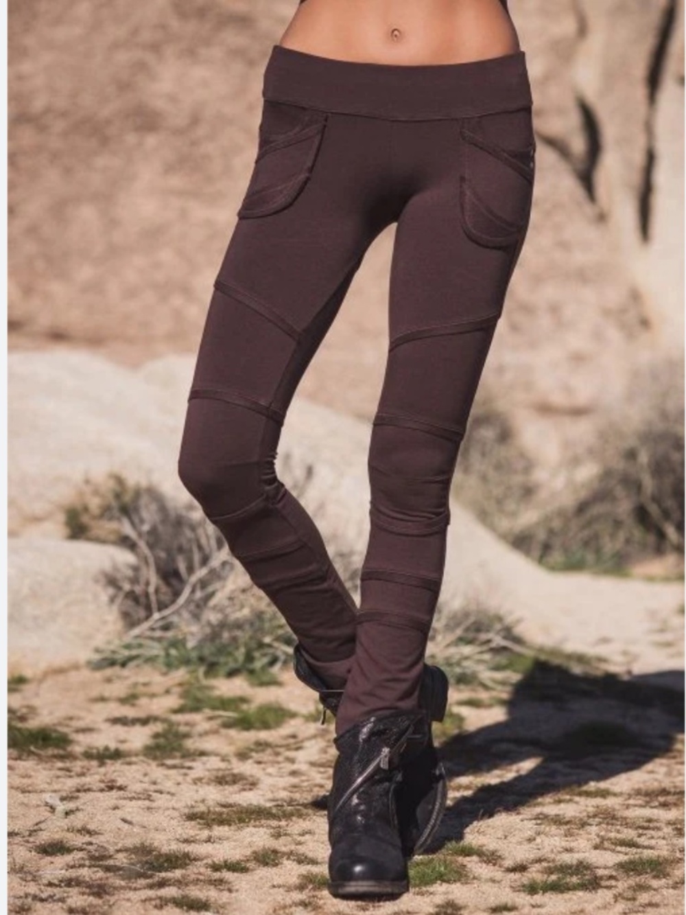 Nomads Hemp Wear *GREEN Boho Hippie Leggings M